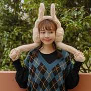会动的兔耳朵冬季女儿童可爱耳罩耳捂保暖护耳朵神器耳包可折叠