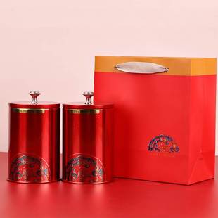 茶叶罐铁盒通用半斤一斤装500g红茶绿茶白茶圆形罐金属包装罐铁罐