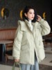 富察小瑞rq3351保暖外套，女冬季加厚防风，短款时尚黑色潮流外套