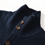 高领毛衣男士秋冬季日系潮流纯色百搭开衫夹克休闲宽松针织衫外套