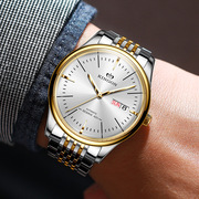 瑞士全自动机械手表士手表，钢带双表品牌防水男夜光日历