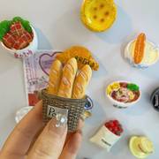 ins仿真食物冰箱贴可爱磁吸磁力贴个性创意吸铁石3d立体小巧装饰