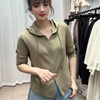 韩版双拉链设计感连帽开衫，女装2024春季显瘦卫衣休闲短外套潮