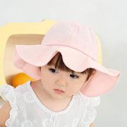 婴儿遮阳帽可调节婴儿，帽子夏天男春季童帽女韩版大沿盆帽婴儿