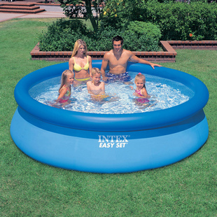 INTEX水池儿童游泳池成人便携简易别墅家庭充气加高加厚戏水鱼池