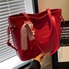喜庆大红色婚包结婚用的包包新娘包大容量，托特包实用(包实用)的单肩手提包