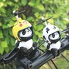 可爱小熊猫电动车装饰品自行车摩托挂件竹蜻蜓生日礼物车载小摆件