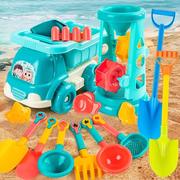 挖沙玩具儿童沙滩套装，宝宝玩沙子挖土小铲子，3-6岁女孩工具车套装