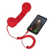 电话筒手机外接座机听筒s创意复古式手机话筒有线连接通用一键接