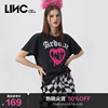 LINCCHIC金羽杰短袖t恤女复古甜酷印花图案短袖女T恤夏S228TS783