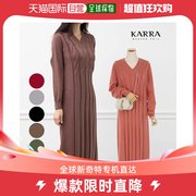 韩国直邮KARRA 连衣裙 KARRA V麻花纹针织衫连衣裙 KB0FOP335C