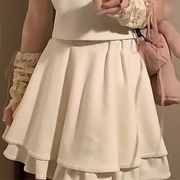 法式学院风polo连衣裙子女学生夏季茶系穿搭一整套装短裙