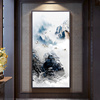 新中式中国风山水风景禅意，玄关装饰挂画走廊，过道背景墙画客厅壁画