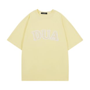 duamin国潮logo黄色小香风，短袖情侣街头ins休闲半袖t恤男女上衣