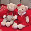 结婚礼物情侣泰迪熊公仔毛绒玩具熊布娃娃抱抱熊婚庆压床娃娃一对