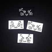 反光猫咪魔术贴时尚创意可爱喵星人臂章户外骑行醒目包贴士气徽章