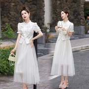 新中式古风套装连衣裙，女装2024夏装高级感时尚气质两件套裙子