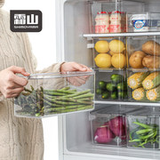 大容量水果蔬菜保鲜盒厨房，食品储物盒可叠加长方形冰箱收纳盒