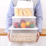 家用冰箱收纳盒蔬菜水果冷藏保鲜盒厨房大容量带盖塑料密封储物盒