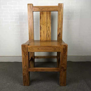 高档餐椅实木成人老榆木家具椅子白胚家具餐椅餐桌简约现代靠