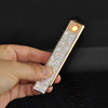 创意镶钻水晶女士USB充电打火机 超薄无声静音防风打火机水钻烟盒