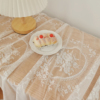 法式蕾丝面料白色网纱镂空纱台桌布diy摄影布甜品台茶几餐布盖布