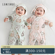 LEMISHUE乐咪鼠空调服婴儿衣服夏季薄款新生儿睡衣满月宝宝连体衣