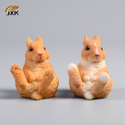 jxk16侏儒兔宠物兔子，手办模型公仔，可爱迷你萌系小动物潮玩摆件