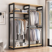 衣柜钢架结构简易组装布衣柜(布衣柜)家用卧室结实耐用小户型收纳柜子衣橱
