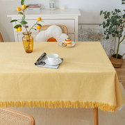 ins风白色简约桌布长方形，茶几台布北欧拍照轻奢高级感卧室圆桌布