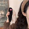 韩国可爱羊羔毛发箍女高颅顶黑色洋气压发头箍时尚百搭高级感头饰