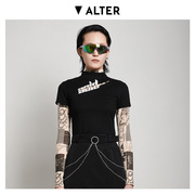 ROLLING ACID 设计师品牌ALTER买手店 黑色高领针织T恤