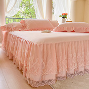 公主床罩床裙式单件蕾丝花边欧式1.5mC1.8x2.0米2.2床套防滑保护