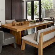 欧式实木茶几茶台长桌现代简约功夫茶桌椅组合小户型长方形中式茶