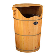泡脚木桶高深桶家用实木洗脚桶过膝盖加热熏蒸木桶保温足浴桶