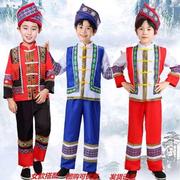 儿童广西少数民族苗族幼儿园傣族，表演服装男童壮族葫芦丝演出服~