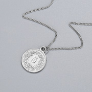 法国CapinKofin韩国东大门S925纯银复古做旧钱币泰银项链女皇女王