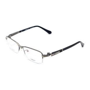 宝姿眼镜架商务半框轻纯钛，时尚男士光学镜架配镜pt2351