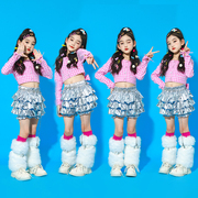 粉色打歌服舞台装kpop女团演出服韩舞服装女衣服套装辣妹装啦啦队