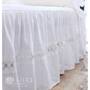 法式韩式蕾丝镂空加厚纯棉床裙款床单，床罩单件床裙单双人(单双人)床单床裙
