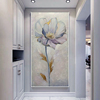 手绘油画花卉法式高端玄关装饰画轻奢高级感美式入户门正对墙挂画