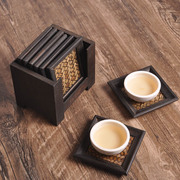 泰国实木杯垫竹编隔热垫创意茶垫壶托茶壶垫子茶道茶具盘子垫套装