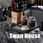 SwanHouse 北欧厨房吧台咖啡套装托盘收纳罐水晶花瓶样板间饰品
