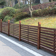 防腐木栅栏花园围栏别墅庭院护栏户外碳化木围墙板栏杆实木栅栏门