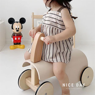 韩国ins儿童平衡车宝宝学步车无脚踏木质滑行男女孩扭扭车1-2岁