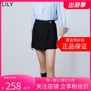 lily2024春女装别致通勤款，时尚休闲通勤高腰，a字休闲短裤裙裤