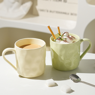 舍里高颜值马克杯女创意水杯，家用设计感陶瓷，杯子情侣早餐杯咖啡杯