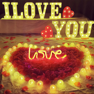 求爱告白求婚创意生日布置装饰后备箱字母灯