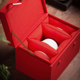 景欣包装红色云锦布陶瓷，茶具盒茶杯茶壶盖碗包装盒定制锦盒