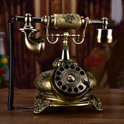 仿古电话机欧式时尚创意复古家用座机手绘雕花无线插卡电话